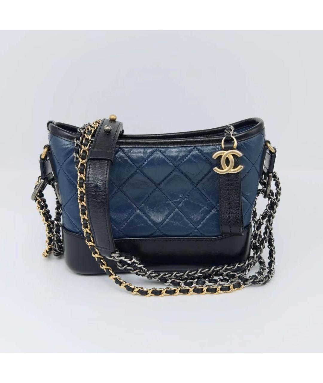 CHANEL Синяя кожаная сумка через плечо, фото 5