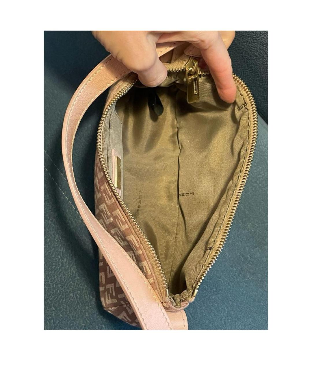 FENDI Розовая кожаная сумка через плечо, фото 5