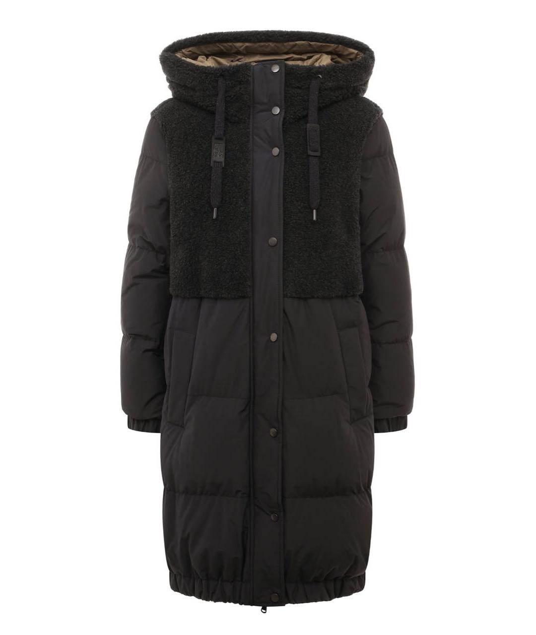 BRUNELLO CUCINELLI Антрацитовый полиэстеровый пуховик, фото 1