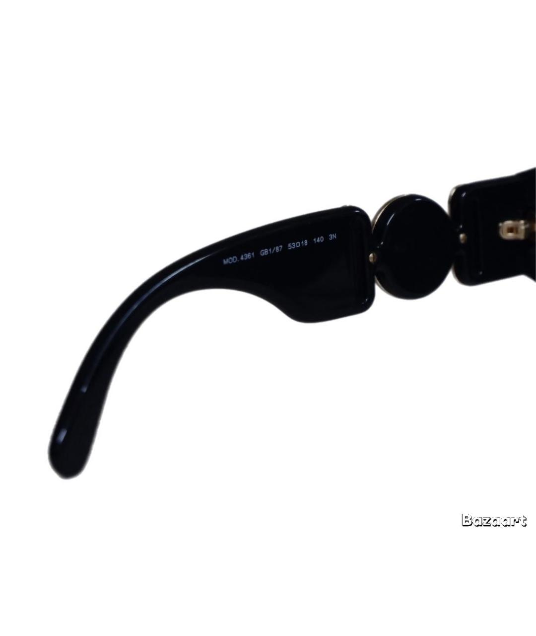 VERSACE Черные пластиковые солнцезащитные очки, фото 5