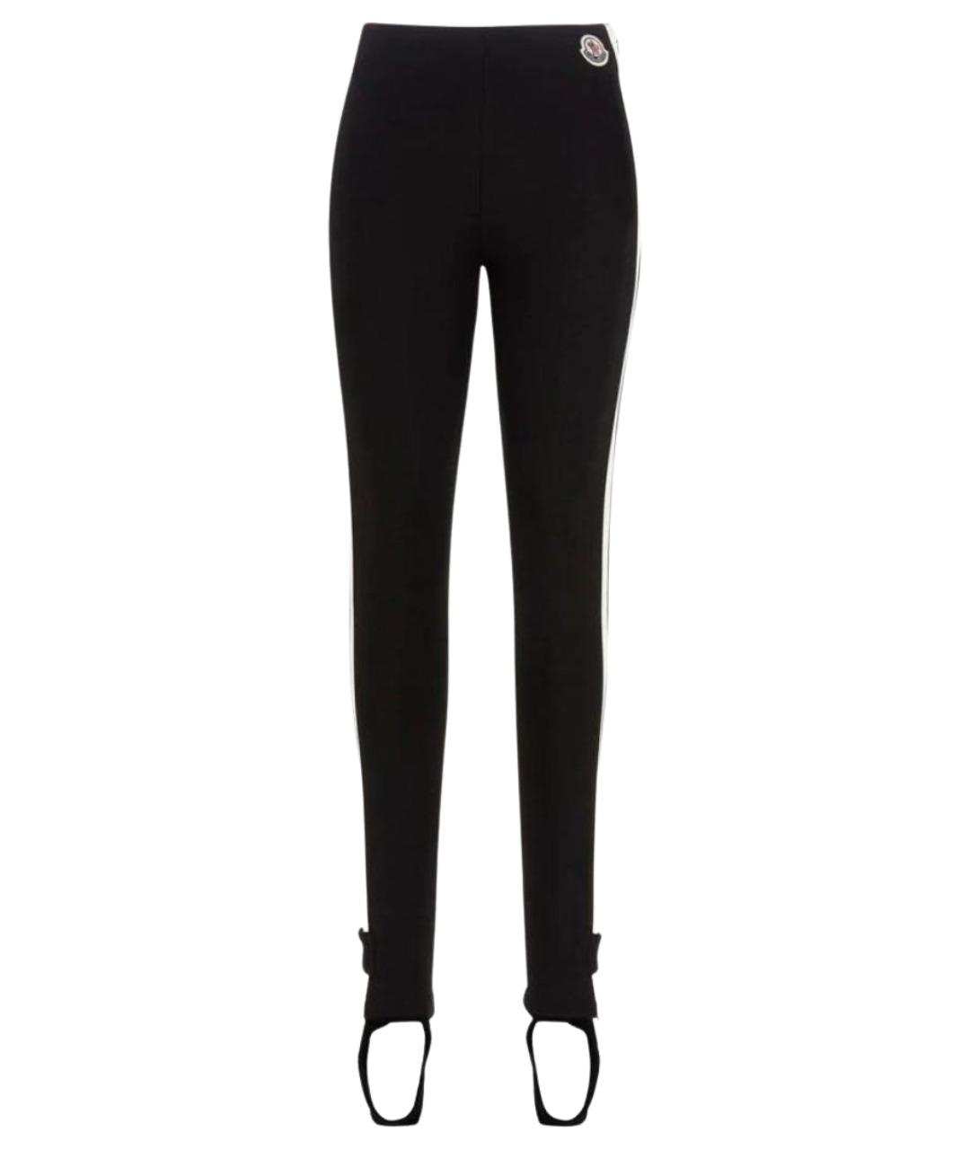 MONCLER Черные полиамидовые брюки узкие, фото 1