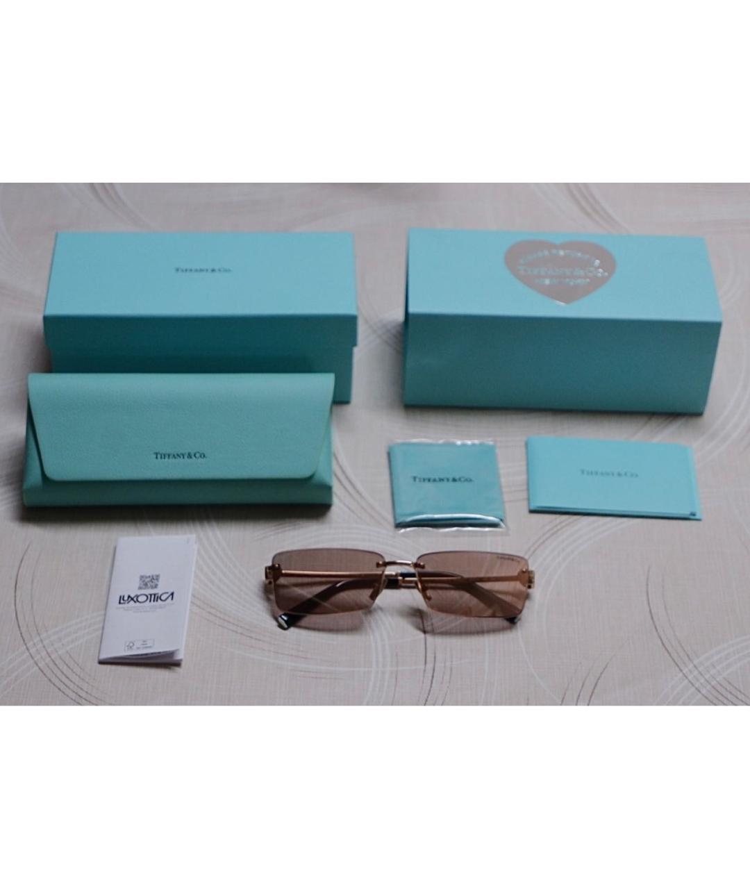 TIFFANY&CO Розовые металлические солнцезащитные очки, фото 5