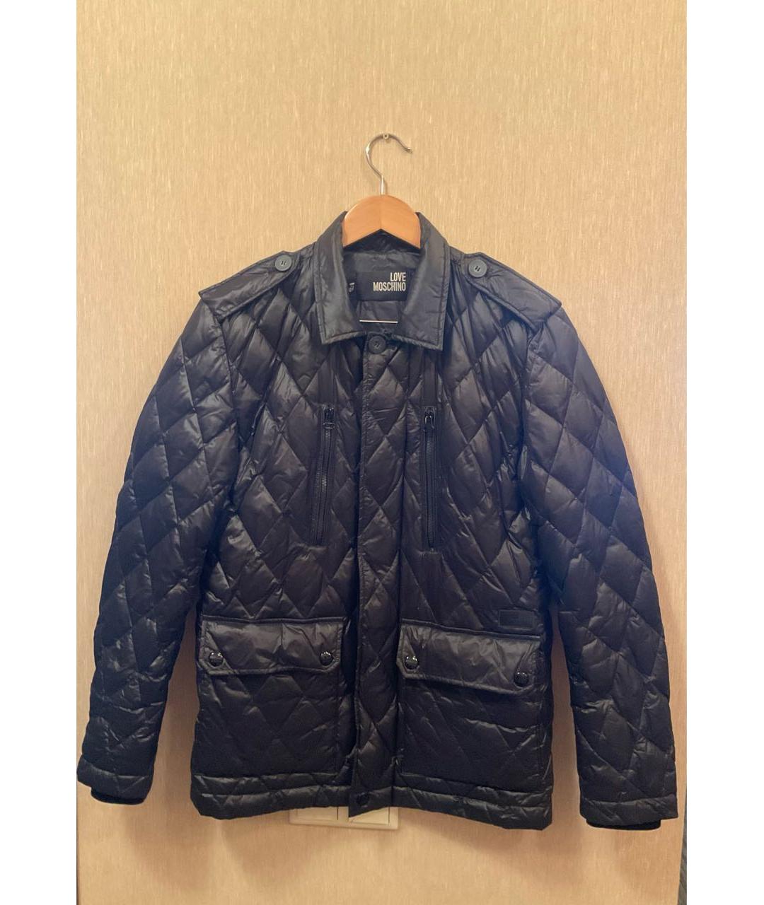 LOVE MOSCHINO Черная полиамидовая куртка, фото 8