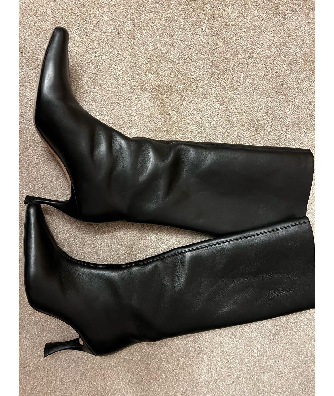 BY FAR Черные кожаные сапоги, фото 7