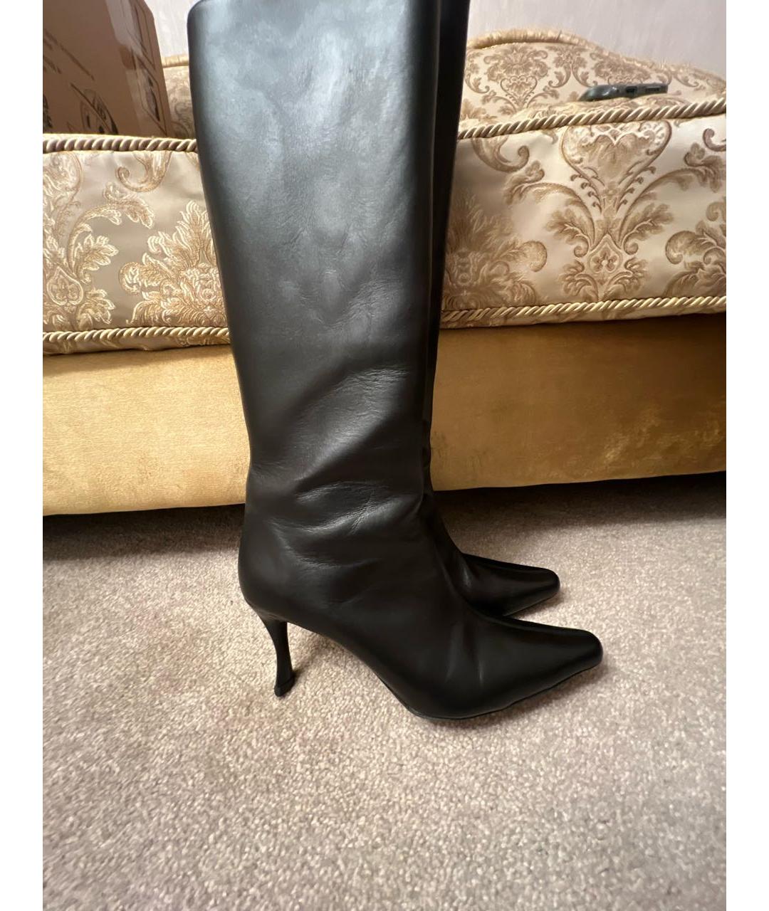 BY FAR Черные кожаные сапоги, фото 2