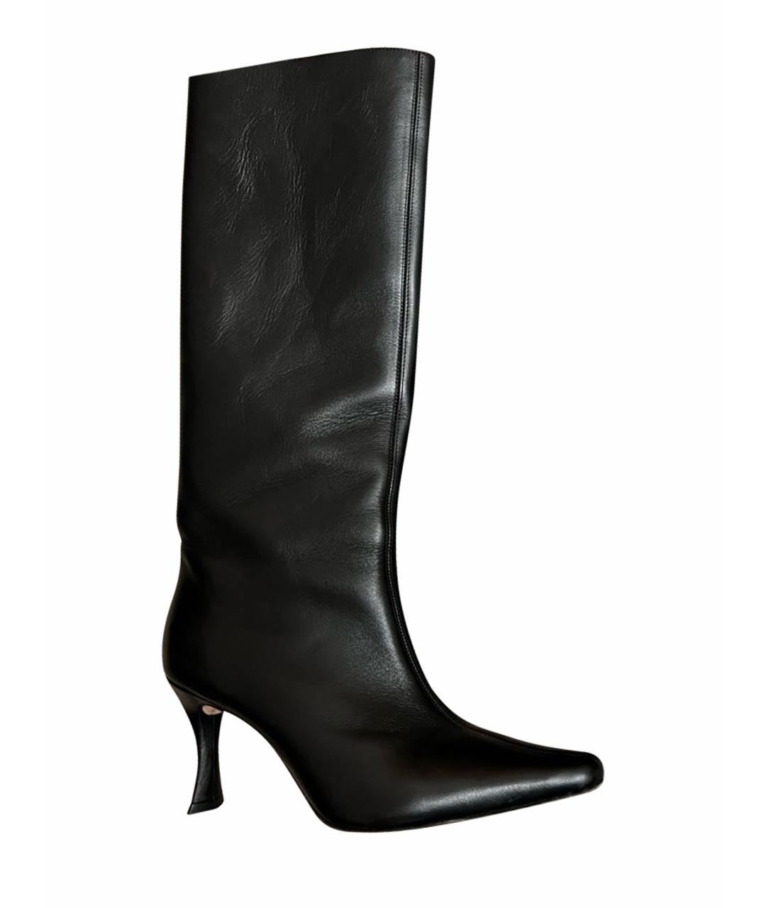 BY FAR Черные кожаные сапоги, фото 1