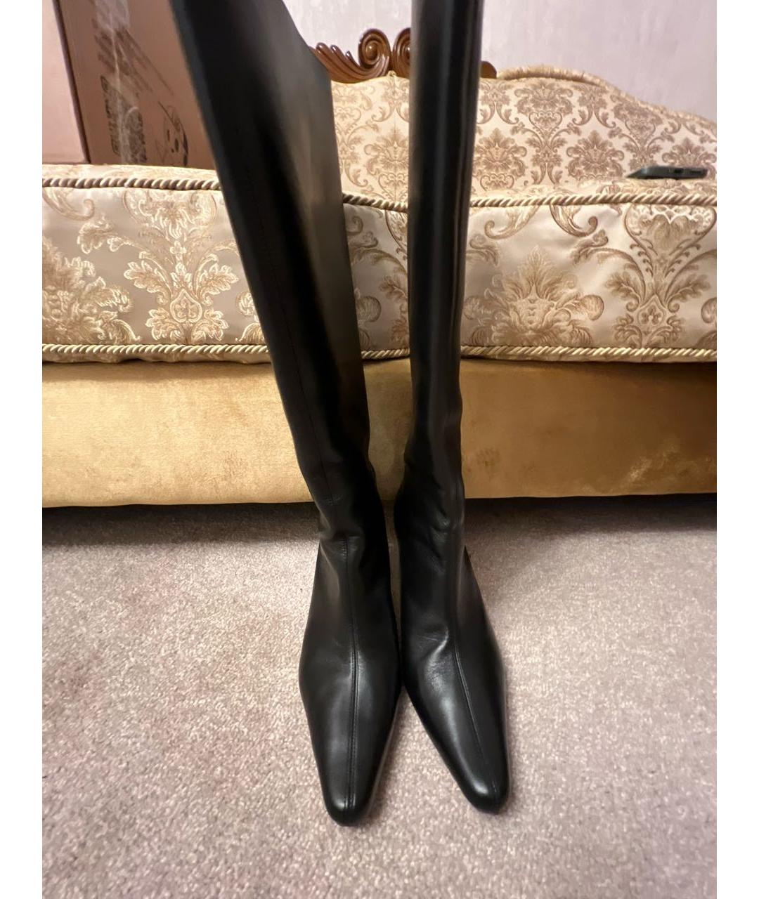 BY FAR Черные кожаные сапоги, фото 3