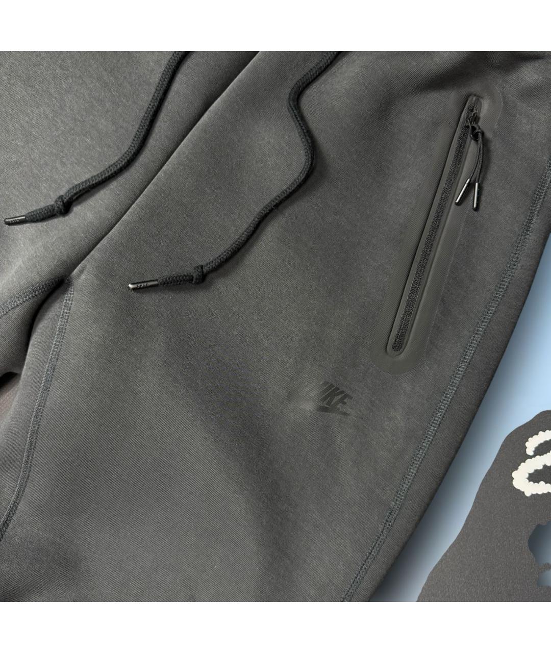 NIKE Антрацитовые хлопковые повседневные брюки, фото 3
