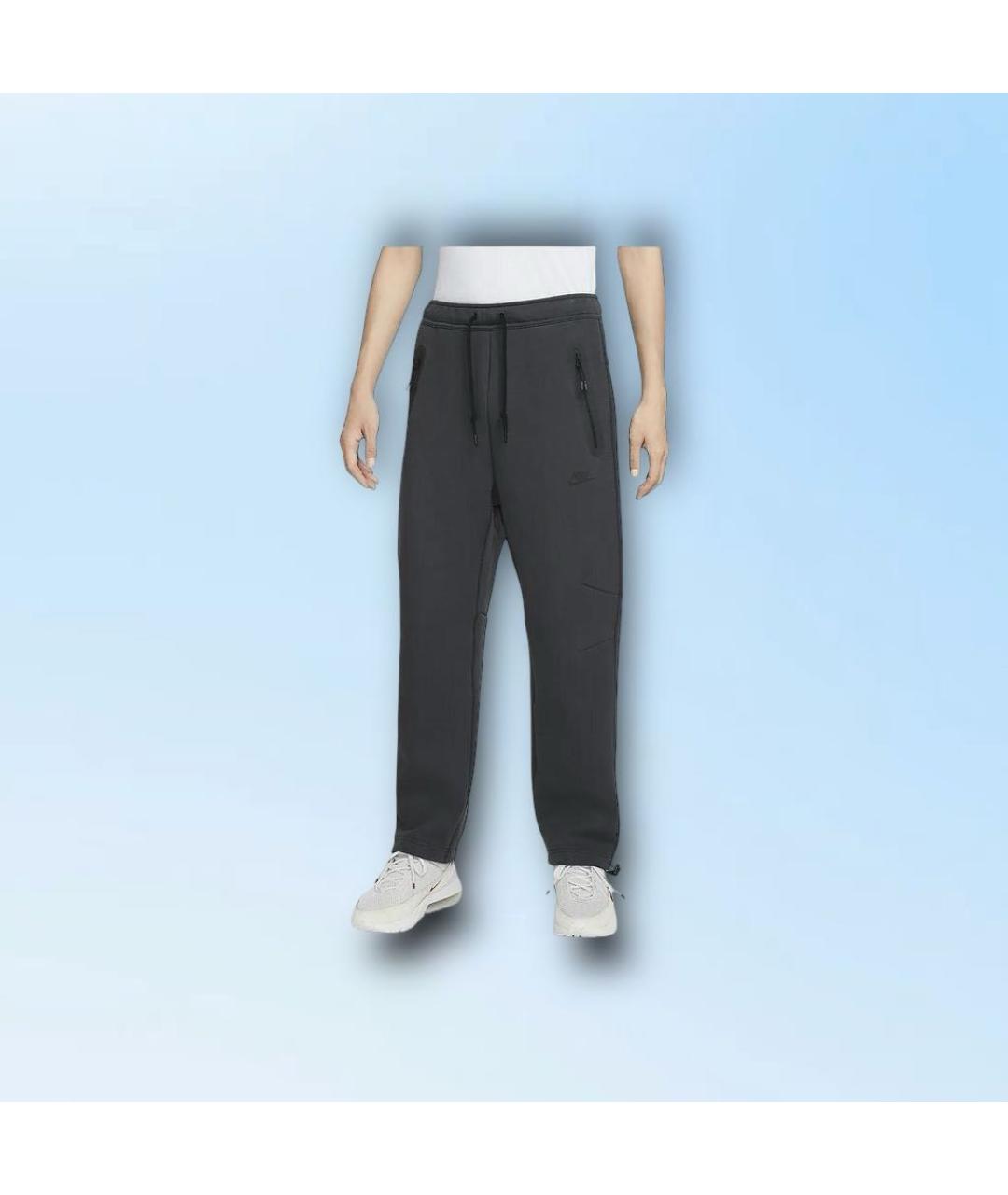 NIKE Антрацитовые хлопковые повседневные брюки, фото 6
