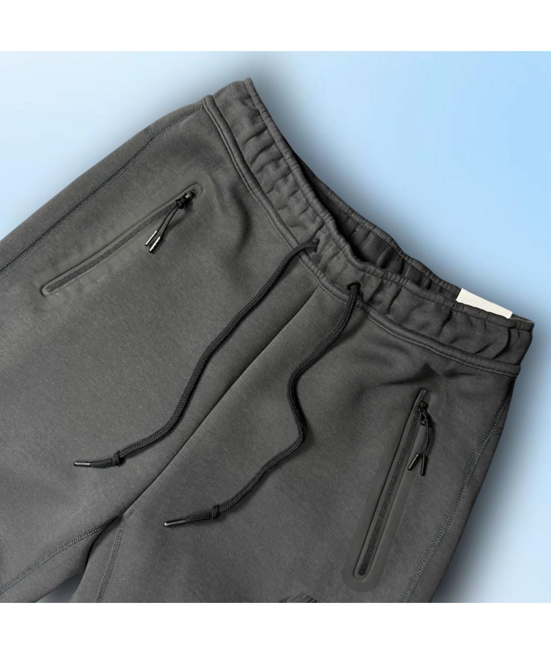 NIKE Антрацитовые хлопковые повседневные брюки, фото 2