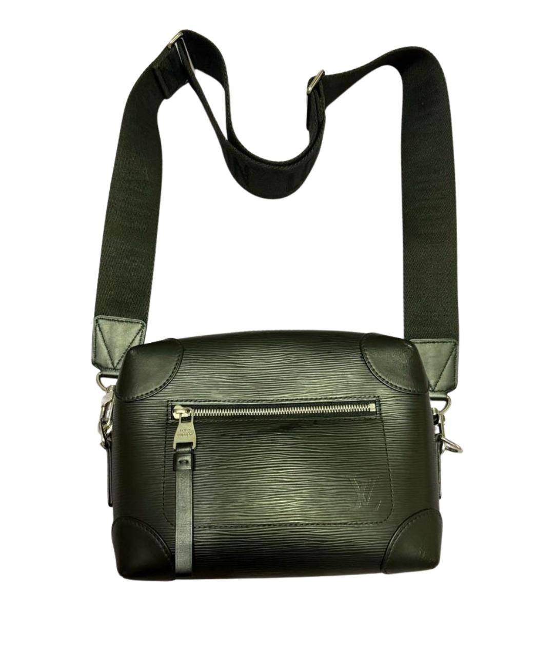 LOUIS VUITTON Черная кожаная сумка на плечо, фото 1