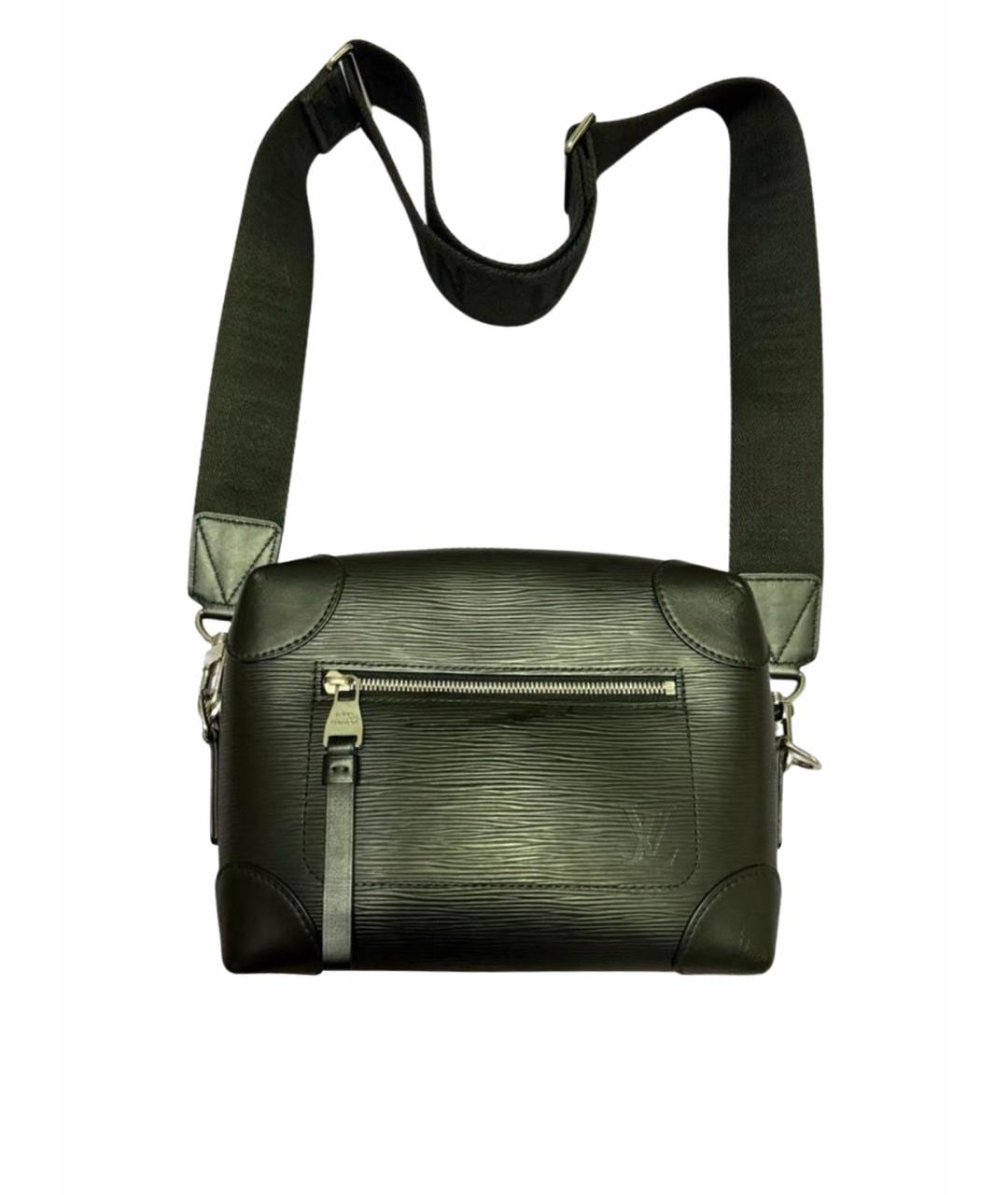 LOUIS VUITTON Черная кожаная сумка на плечо, фото 1