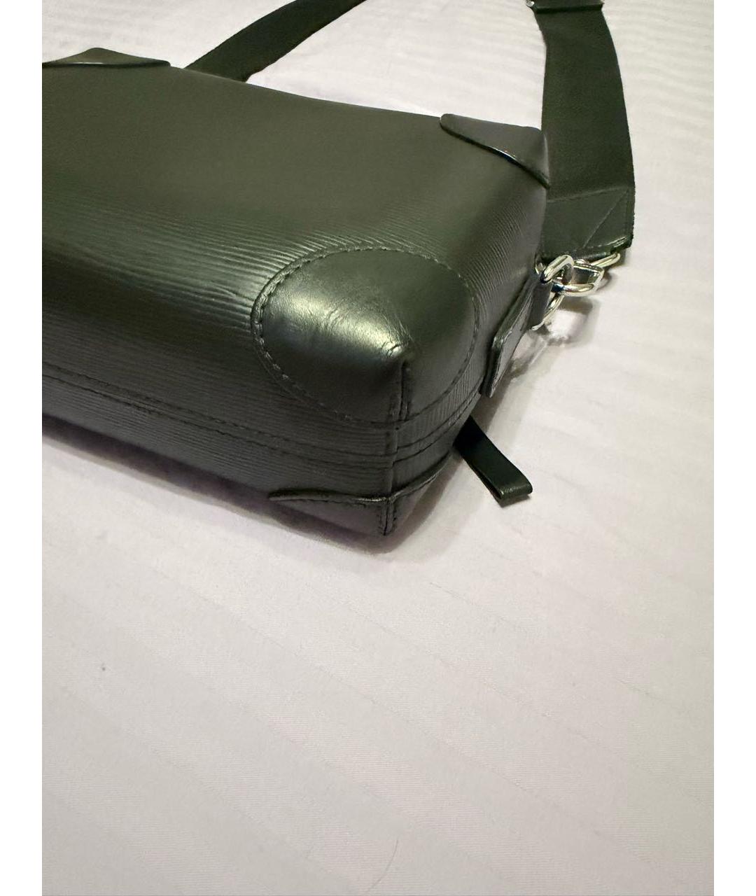 LOUIS VUITTON Черная кожаная сумка на плечо, фото 3