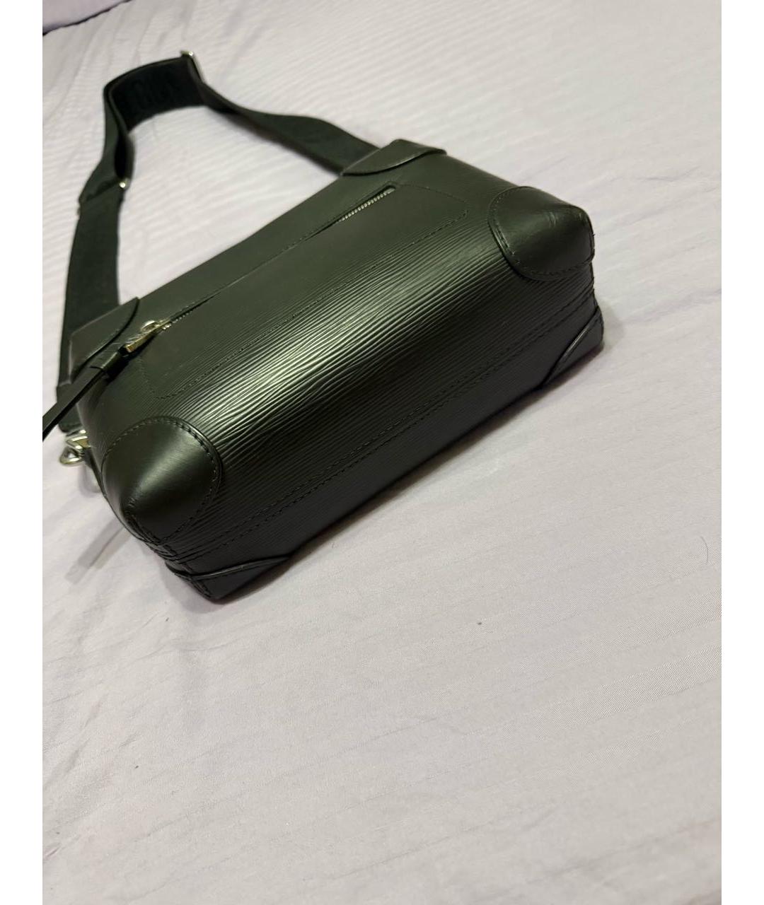 LOUIS VUITTON Черная кожаная сумка на плечо, фото 5