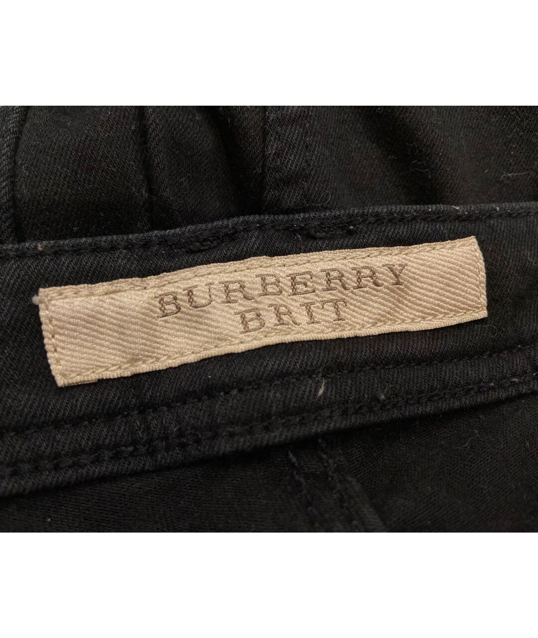 BURBERRY BRIT Черные хлопко-эластановые джинсы слим, фото 2