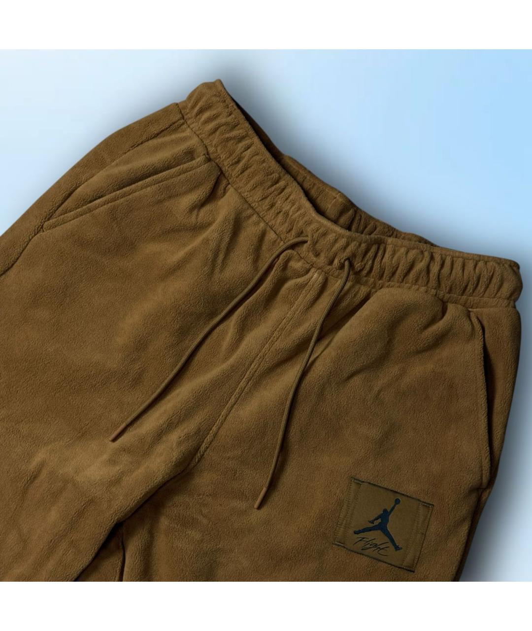 JORDAN Коричневые хлопковые повседневные брюки, фото 4