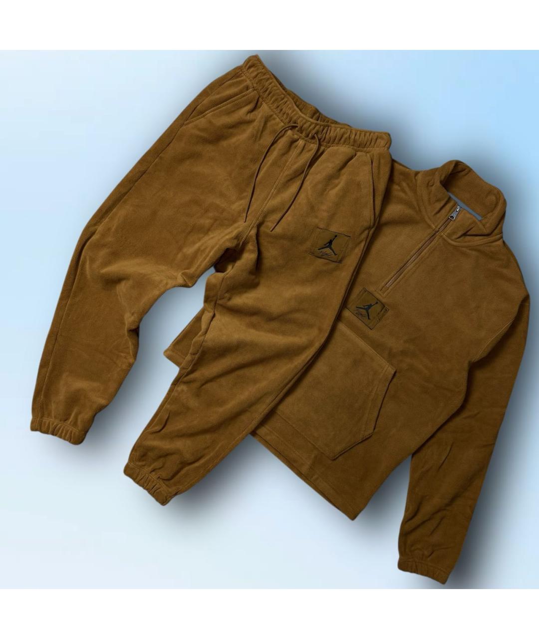 JORDAN Коричневый хлопковый спортивный костюм, фото 9