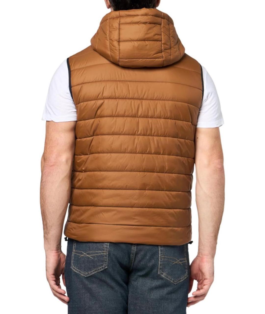 HUGO Коричневый полиэстеровый жилет, фото 3