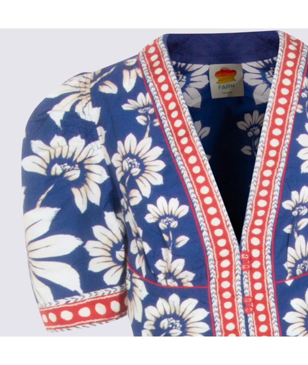 FARM RIO Синее хлопковое платье, фото 3