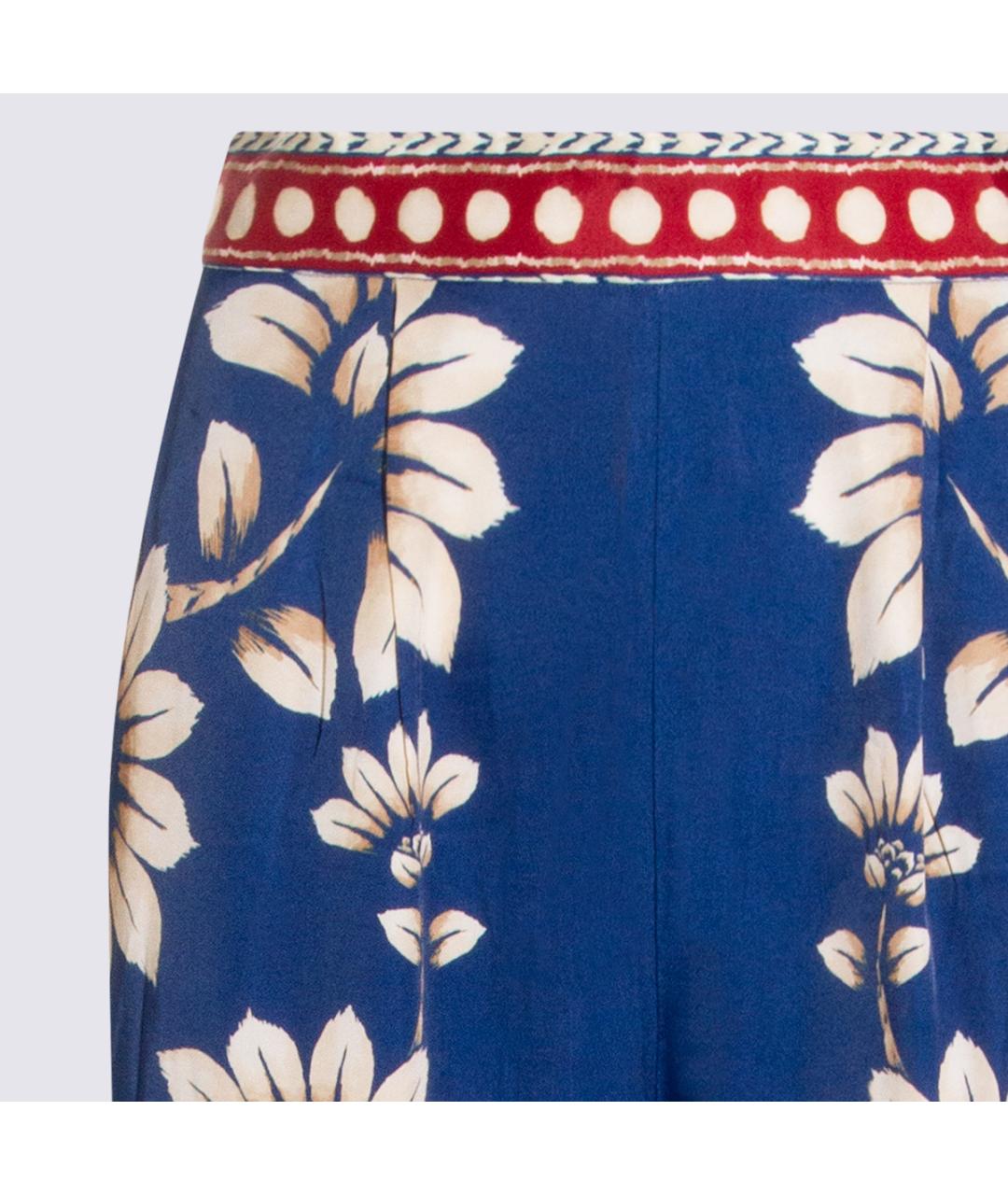 FARM RIO Синие вискозные прямые брюки, фото 3