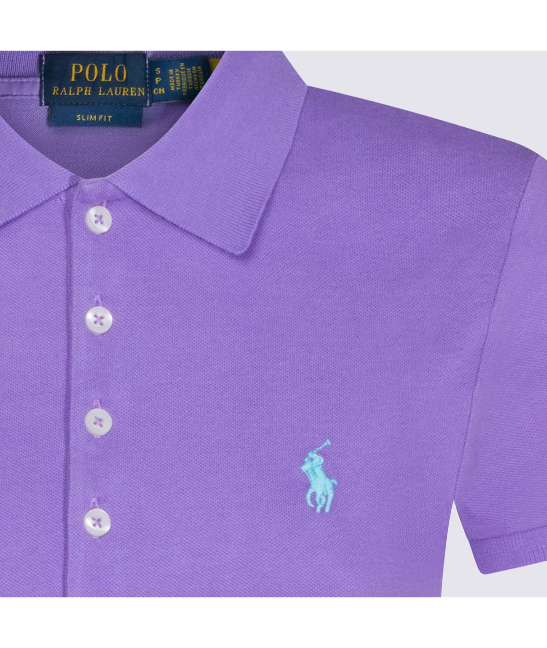POLO RALPH LAUREN Фиолетовая хлопковая футболка, фото 3