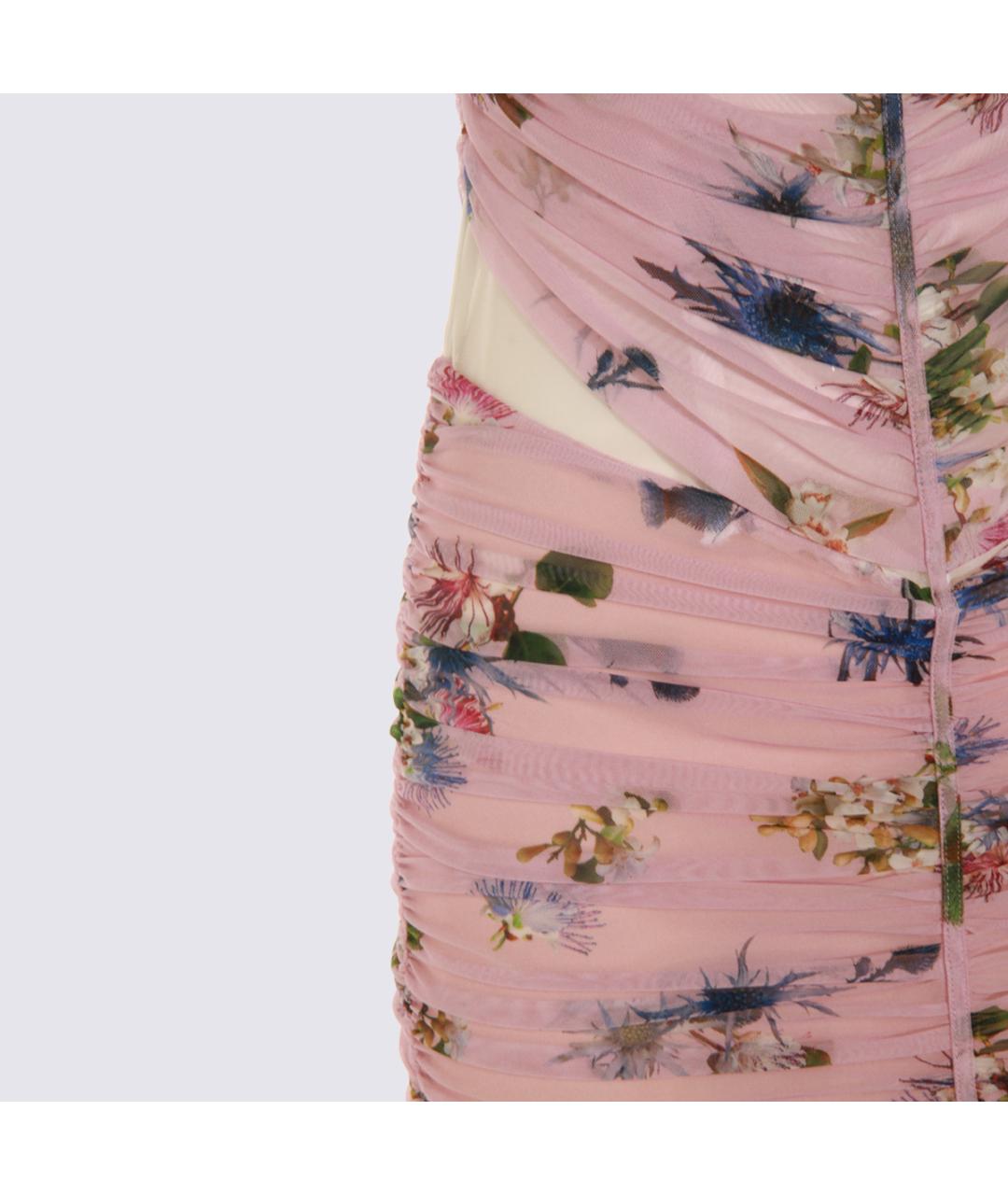 BLUMARINE Розовое полиамидовое платье, фото 4