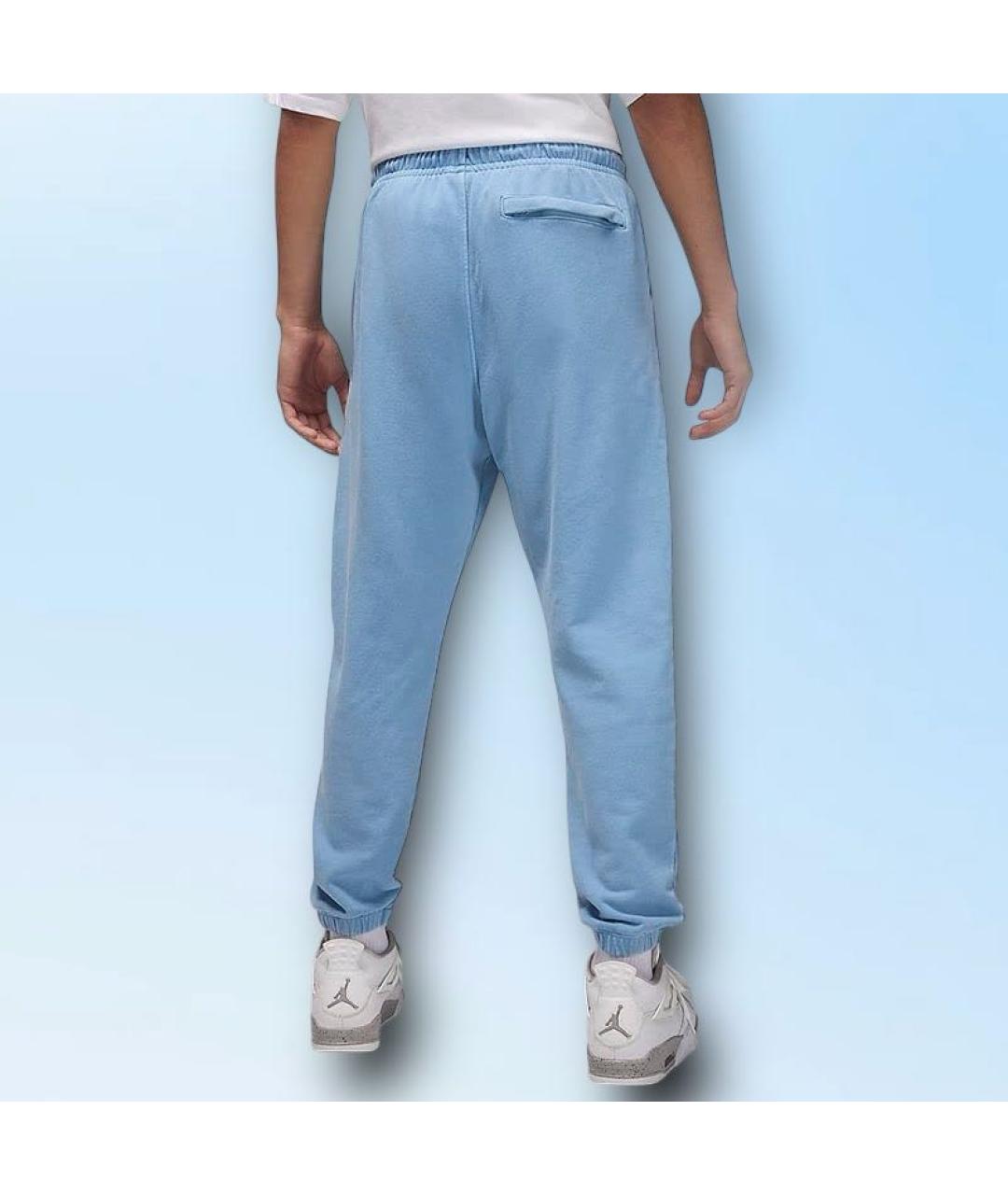 JORDAN Голубые хлопковые повседневные брюки, фото 7