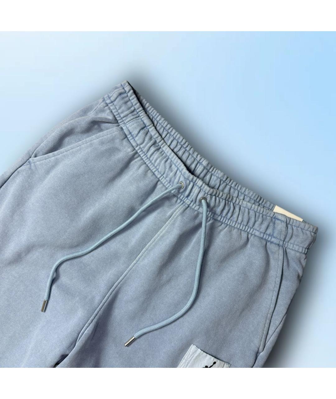 JORDAN Голубые хлопковые повседневные брюки, фото 3