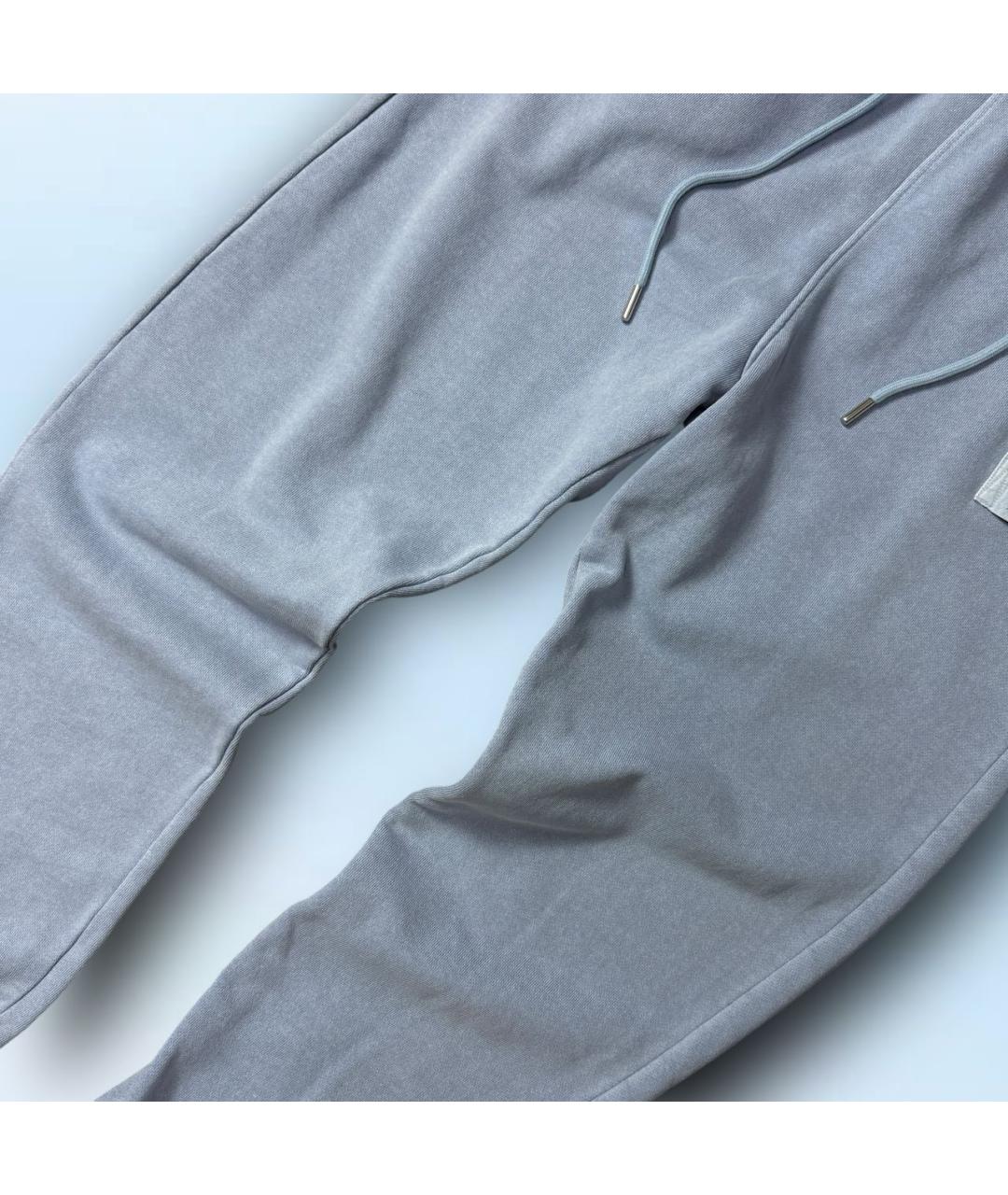 JORDAN Голубые хлопковые повседневные брюки, фото 4