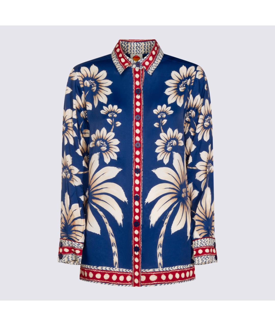 FARM RIO Синяя вискозная рубашка, фото 5