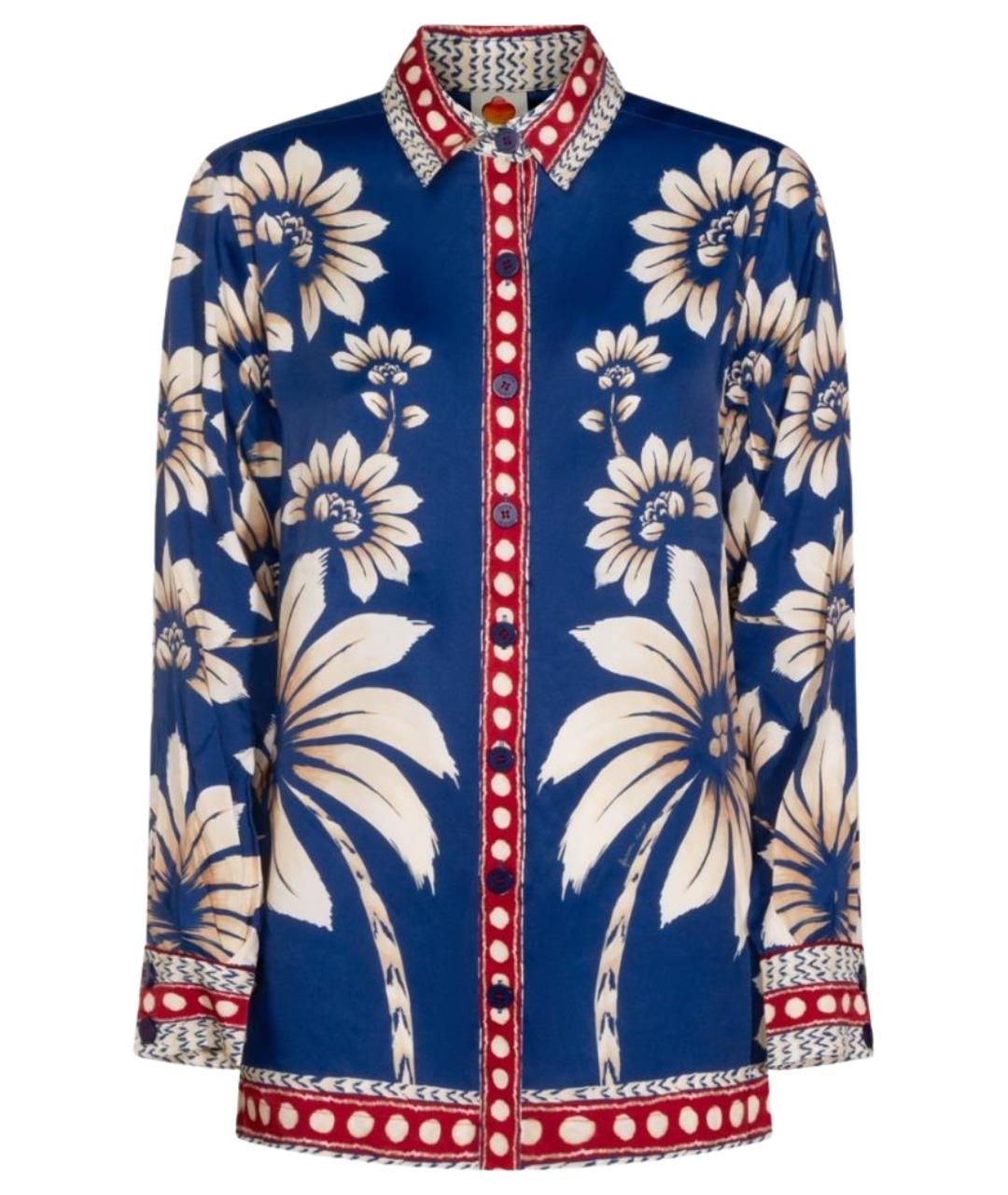 FARM RIO Синяя вискозная рубашка, фото 1