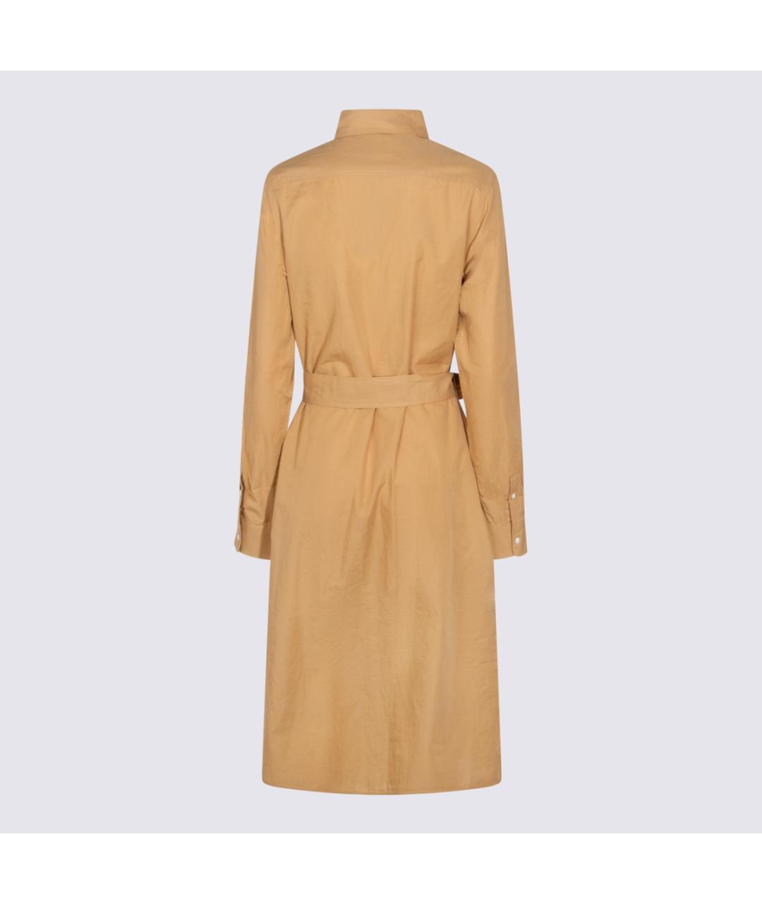 POLO RALPH LAUREN Коричневое хлопковое платье, фото 2