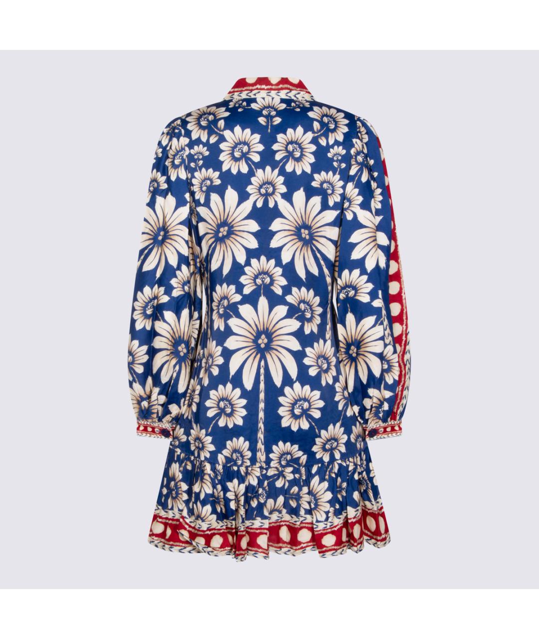 FARM RIO Синее вискозное платье, фото 2