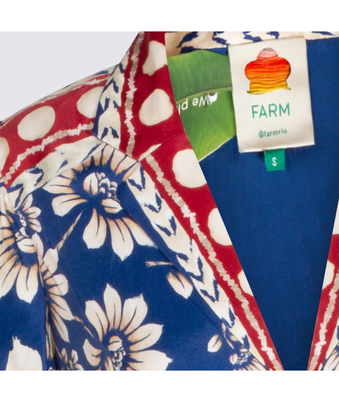 FARM RIO Синее вискозное платье, фото 3