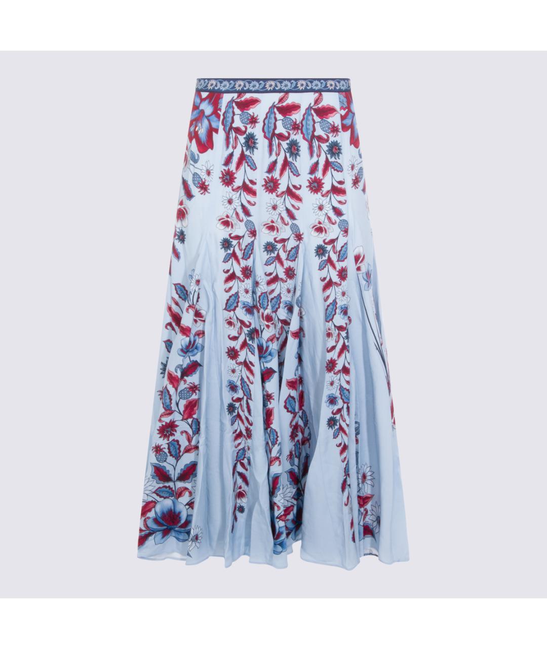 FARM RIO Синяя вискозная юбка миди, фото 4