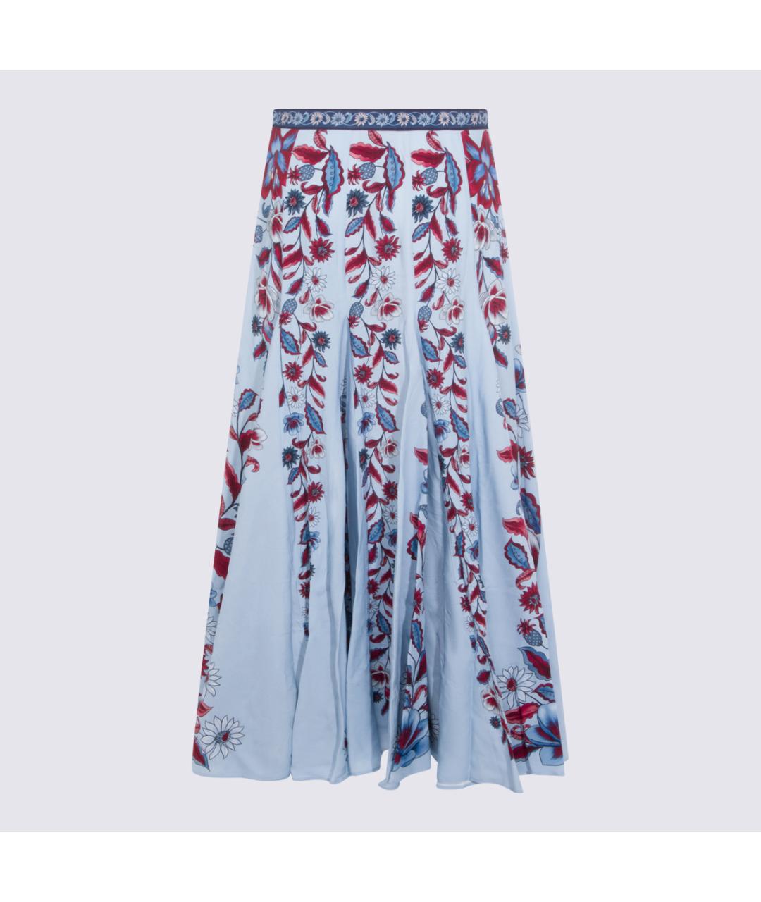 FARM RIO Синяя вискозная юбка миди, фото 2