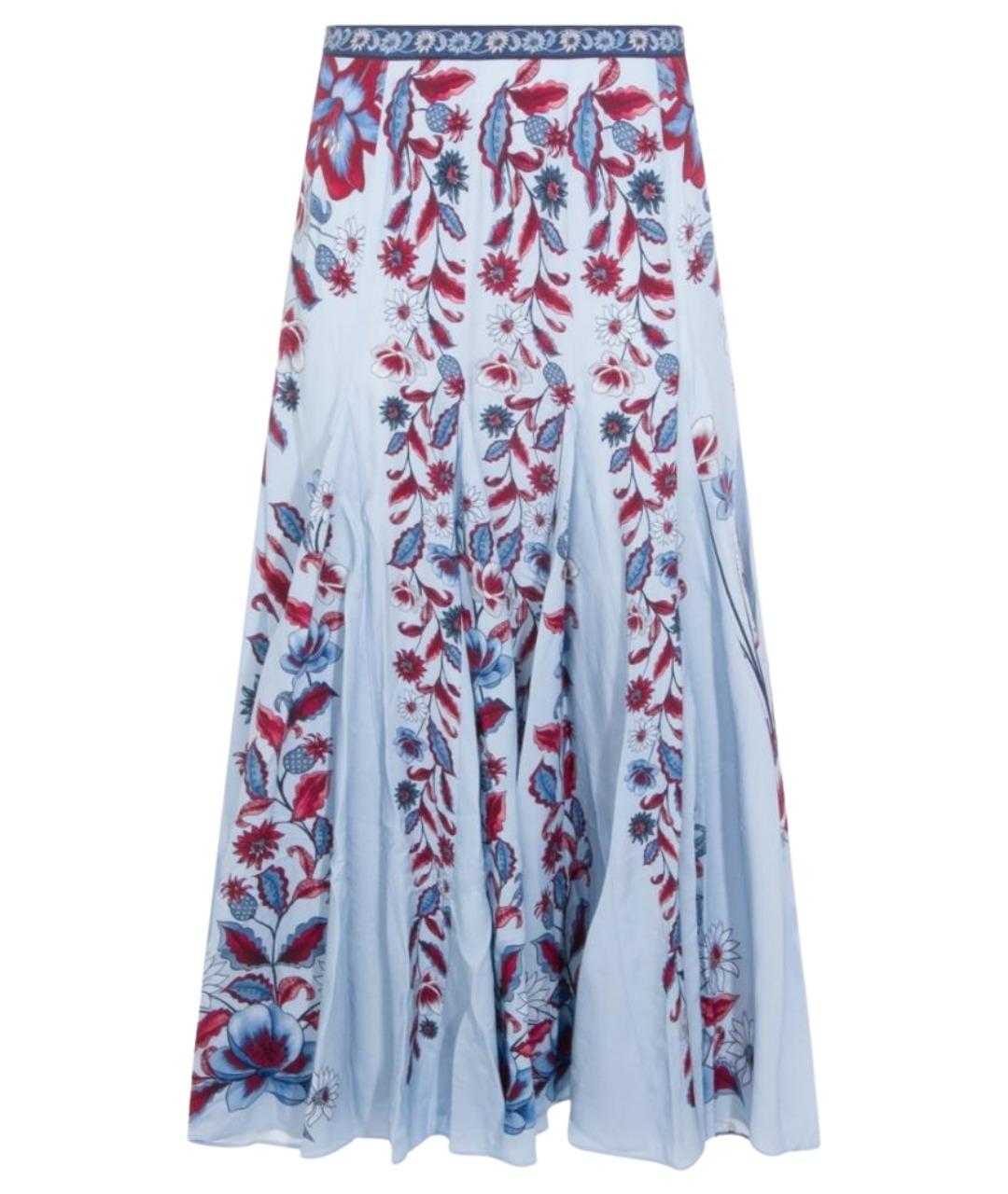 FARM RIO Синяя вискозная юбка миди, фото 1