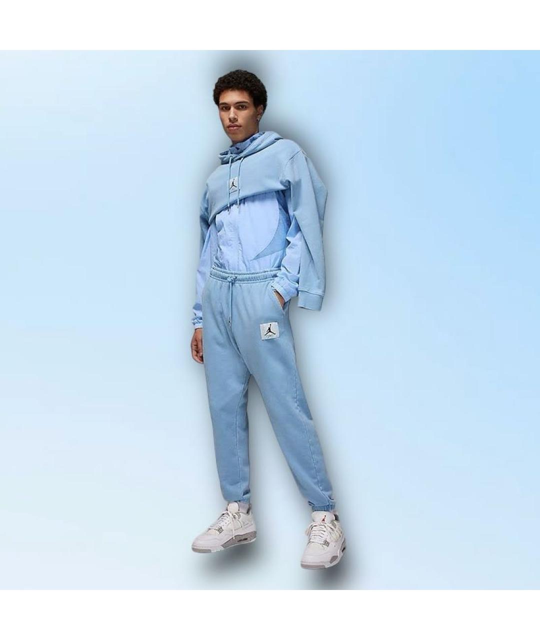 JORDAN Голубой хлопковый спортивный костюм, фото 7