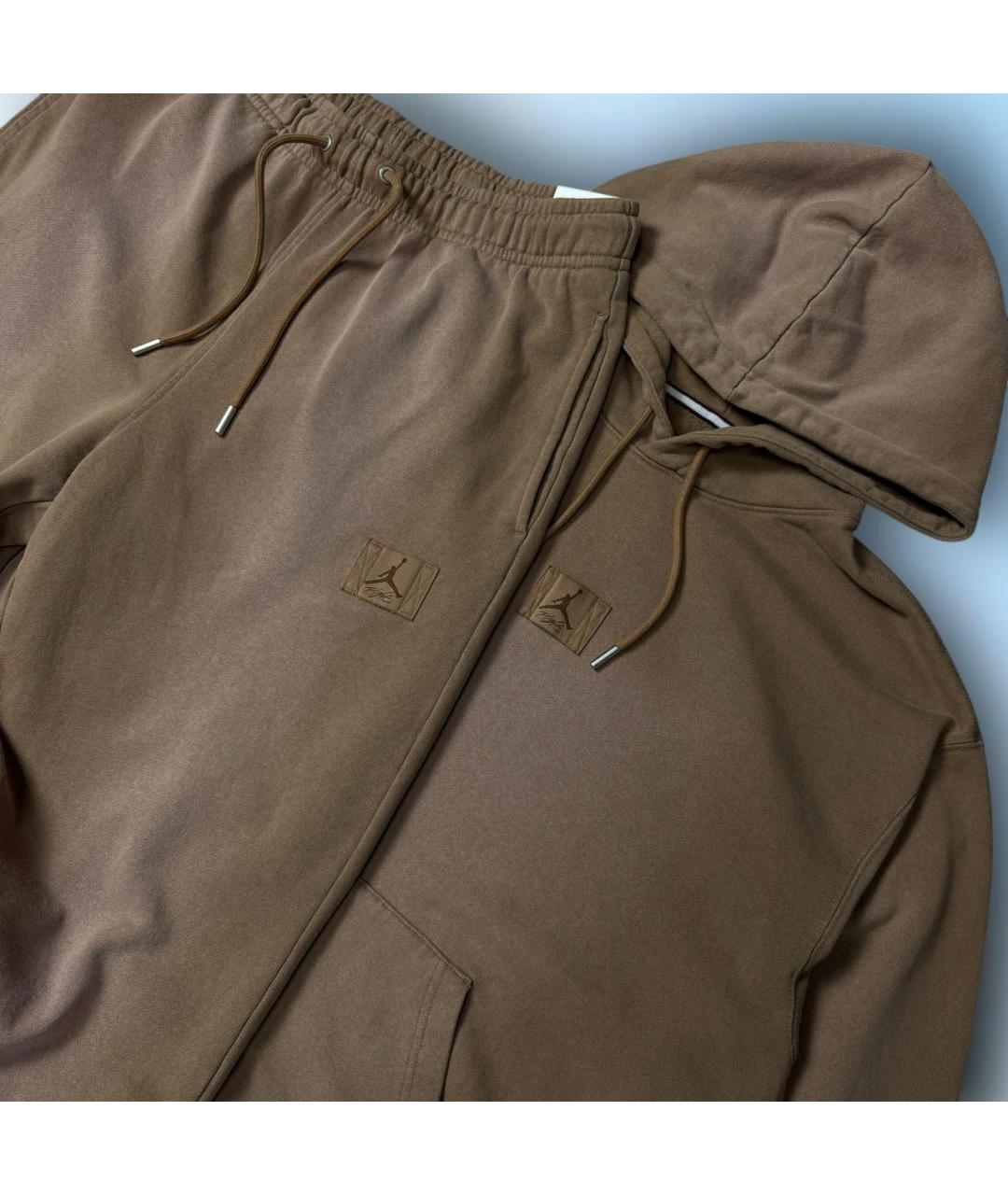 JORDAN Коричневый хлопковый спортивный костюм, фото 2