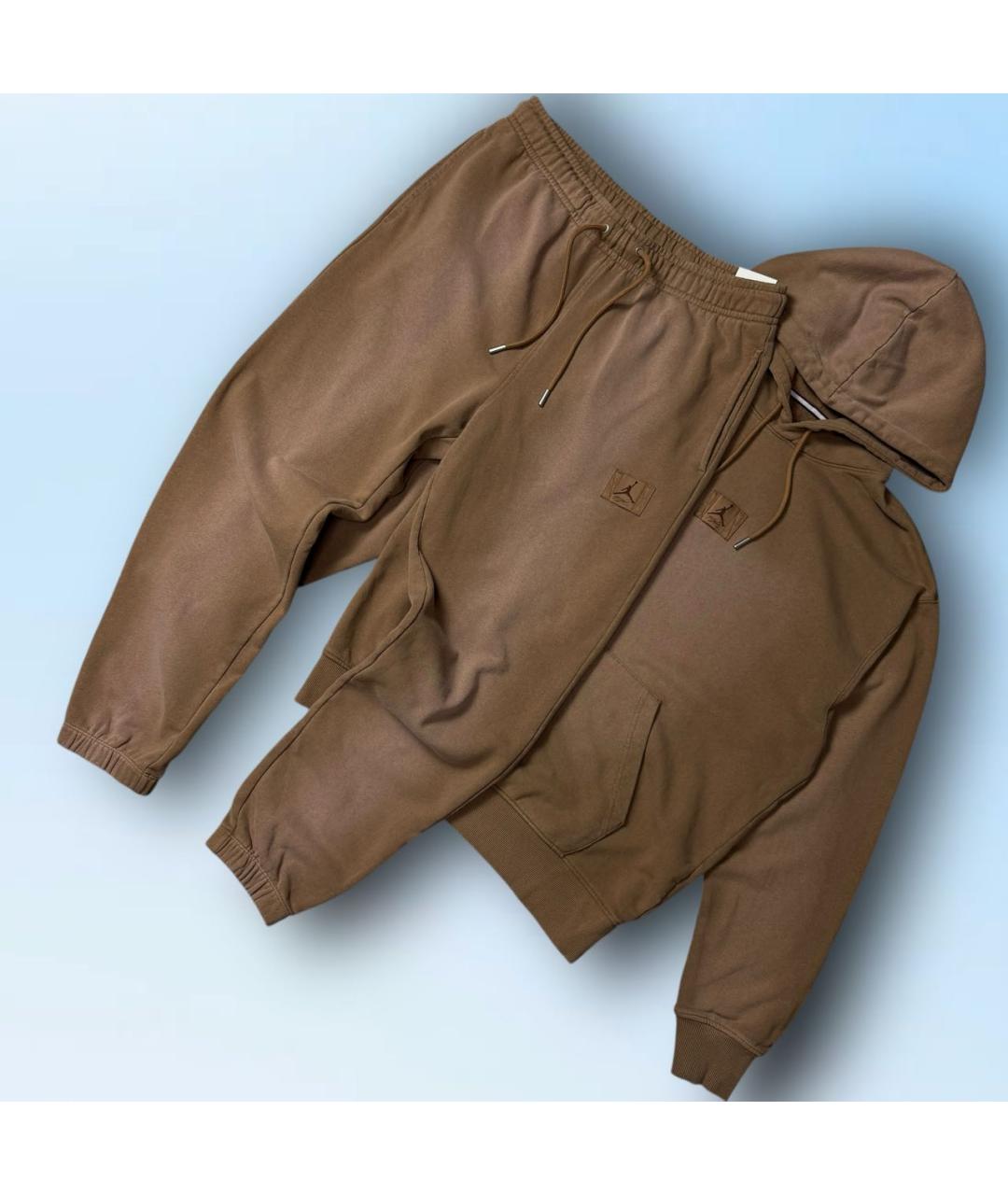 JORDAN Коричневый хлопковый спортивный костюм, фото 9