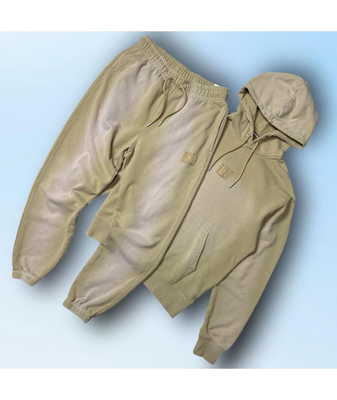 JORDAN Горчичный хлопковый спортивный костюм, фото 8