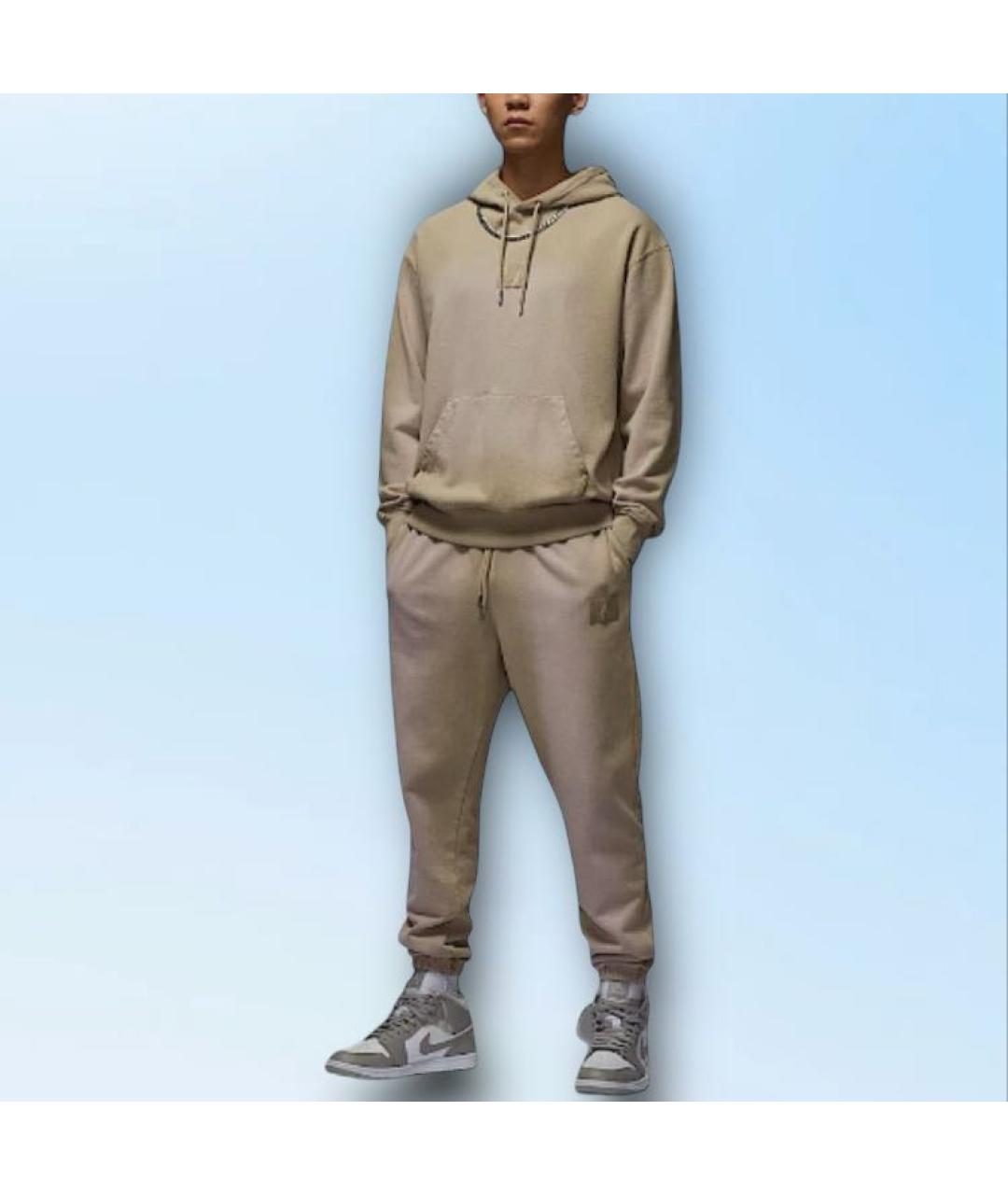 JORDAN Горчичный хлопковый спортивный костюм, фото 7