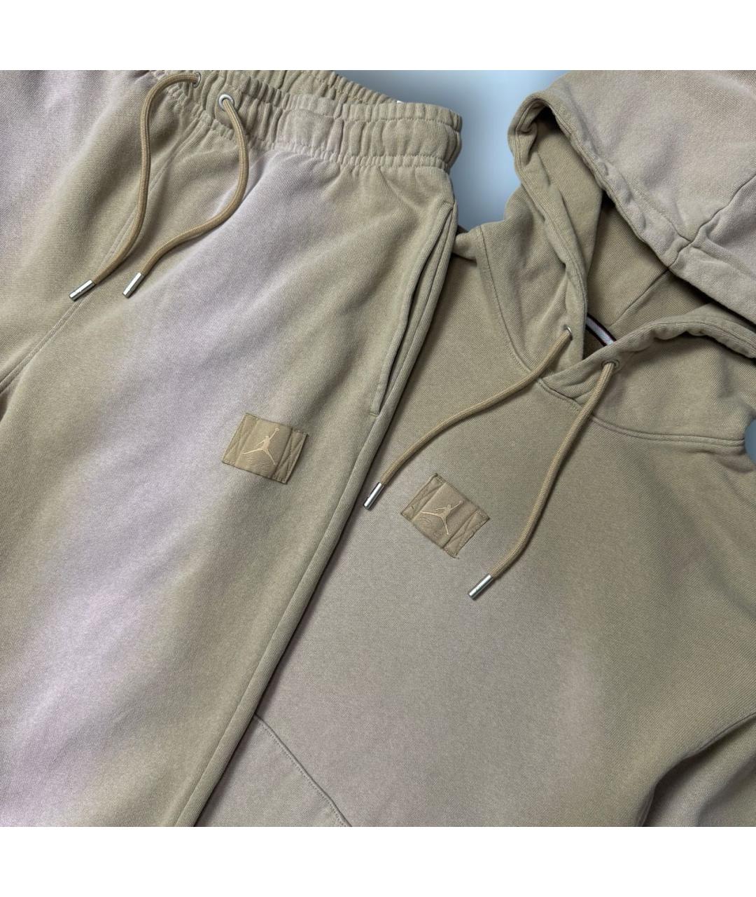 JORDAN Горчичный хлопковый спортивный костюм, фото 2