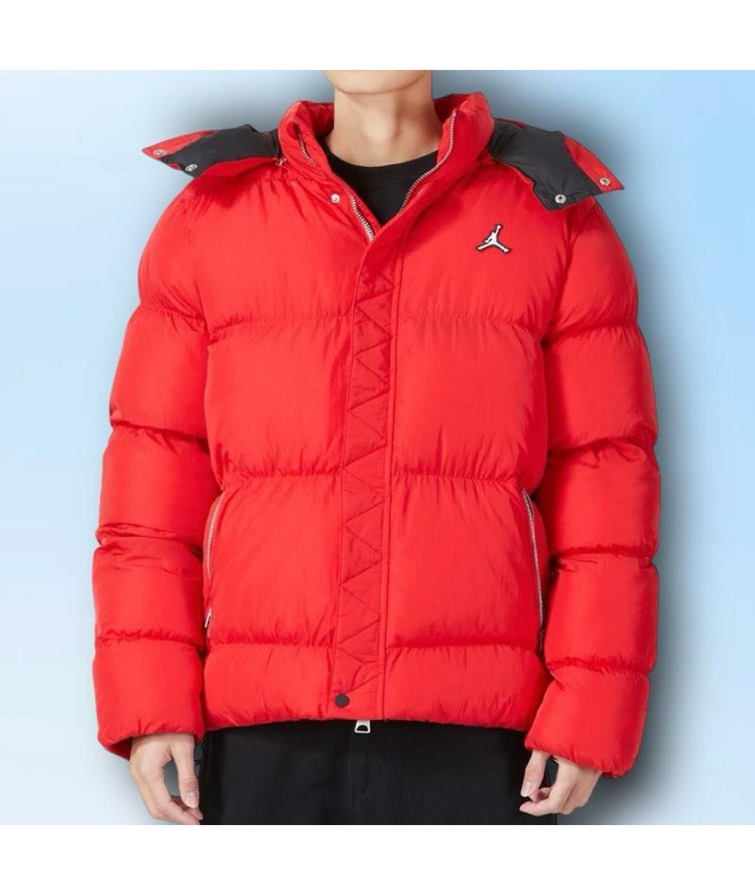 NIKE Красный полиэстеровый пуховик, фото 7