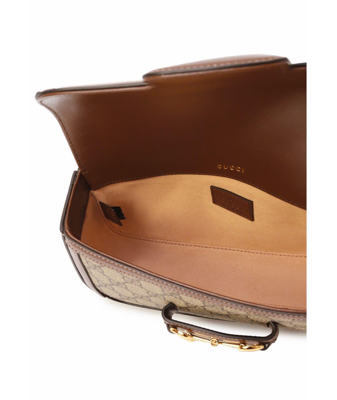 GUCCI Бежевая кожаная сумка через плечо, фото 4