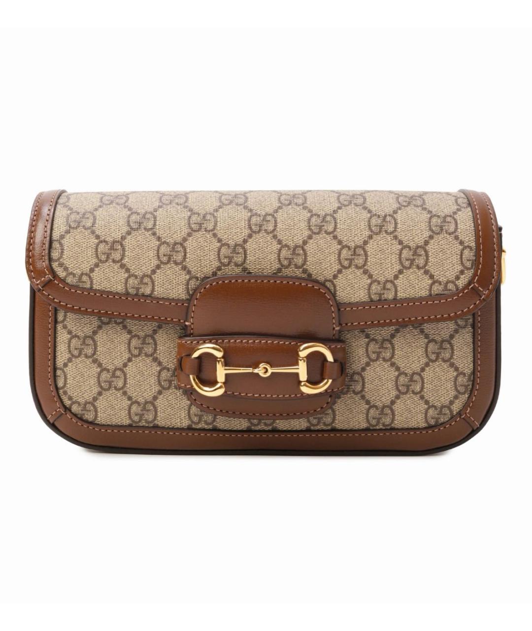 GUCCI Бежевая кожаная сумка через плечо, фото 1