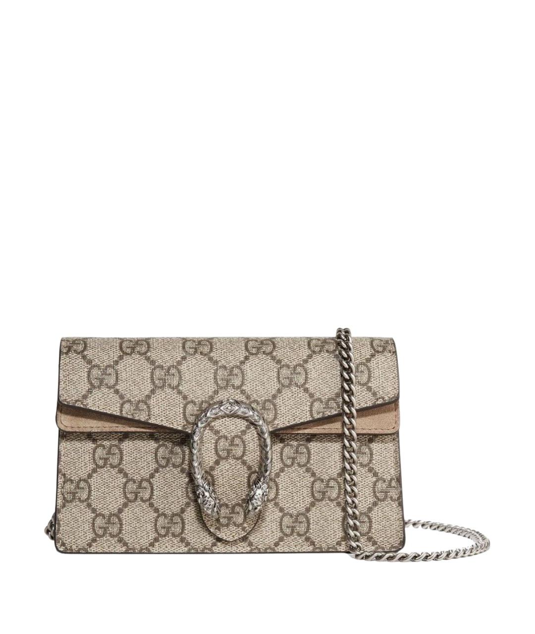 GUCCI Коричневая кожаная сумка через плечо, фото 1