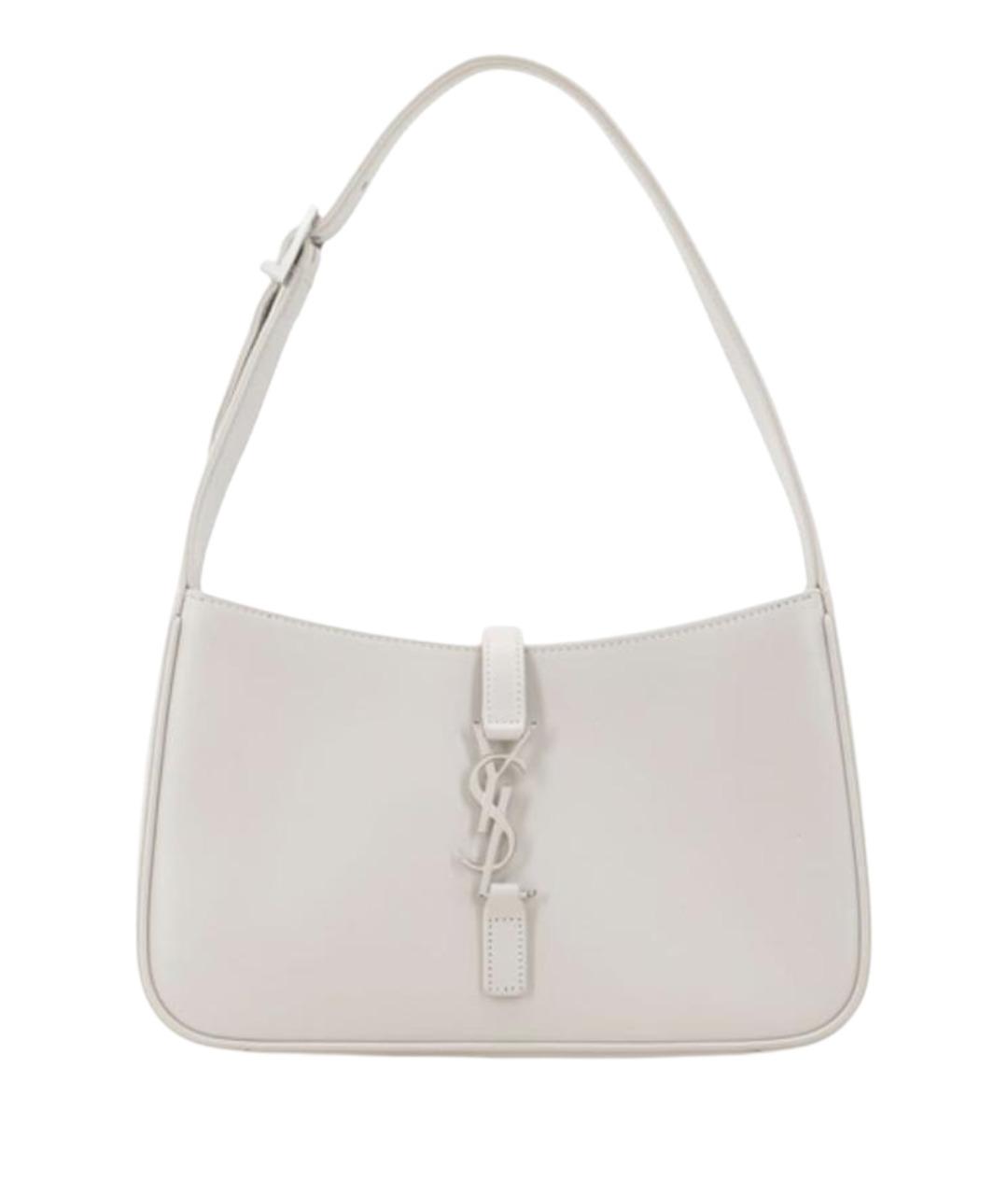 SAINT LAURENT Белая кожаная сумка через плечо, фото 1