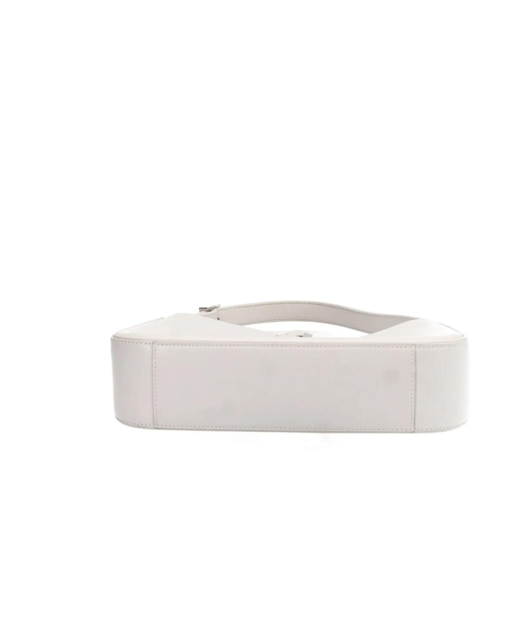 SAINT LAURENT Белая кожаная сумка через плечо, фото 4