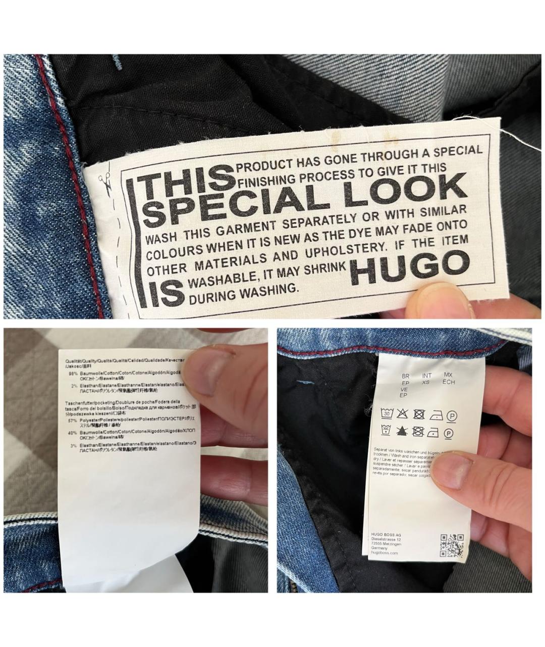 HUGO BOSS Голубая хлопко-эластановая юбка миди, фото 5